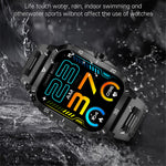 KT71 3ATM Waterproof Outdoor Sports Watch 1.96-inch Screen Bluetooth-compatible Call Smart Bracelet (APP: DaFit)