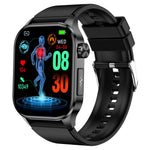 ET580 2,04" AMOLED-skærm, EKG-sundhedsovervågning, Smartwatch, Silikonerem
