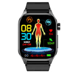ET580 2,04" AMOLED-skærm, EKG-sundhedsovervågning, Smartwatch, Silikonerem
