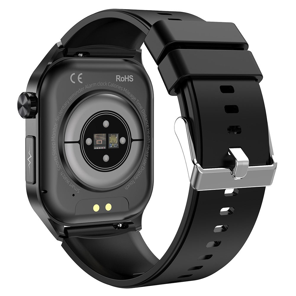 ET580 2,04" AMOLED-skærm, EKG-sundhedsovervågning, Smartwatch, Silikonerem