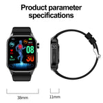 ET580 2,04" AMOLED-skærm, EKG-sundhedsovervågning, Smartwatch, Silikonerem