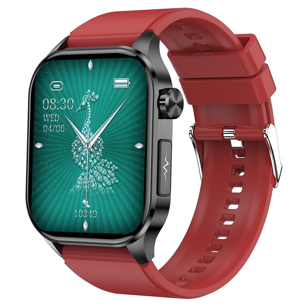 ET580 2,04" AMOLED-skærm, EKG-sundhedsovervågning, Smartwatch, Silikonerem