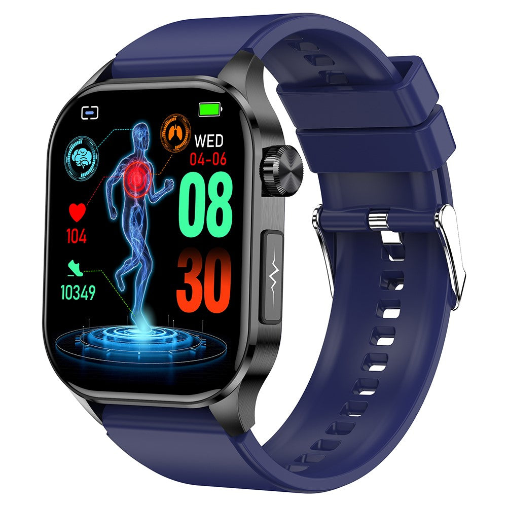 ET580 2,04" AMOLED-skærm, EKG-sundhedsovervågning, Smartwatch, Silikonerem