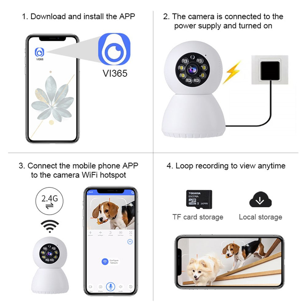 A14 Snowman WiFi HD Camera Night Vision Home Security Baby Monitoring Camera