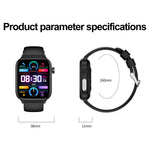 ET570 1.96" Smart Watch Bluetooth-compatible Call Heart Rate Fitness Tracker with Silicone Strap