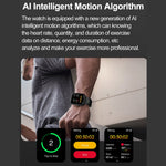 ET570 1.96" Smart Watch Bluetooth-compatible Call Heart Rate Fitness Tracker with Silicone Strap