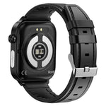 ET570 Smart Watch with Bluetooth-compatible Call, ECG, Body Temperature, Heart Rate, Blood Pressure, Multi-Sport Modes - Leather Strap