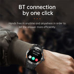 KT76 3ATM Waterproof Health Monitor 1.53-inch Bluetooth-compatible Smart Watch with Flashlight