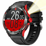 KT76 3ATM Waterproof Health Monitor 1.53-inch Bluetooth-compatible Smart Watch with Flashlight
