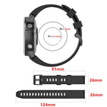 Rubber Smart Watch Band Replacement Strap [26mm Width] for Garmin Fenix 7X/Fenix 6x/5x