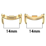 1 Pair for Xiaomi Smart Band 9 / 9 NFC / 8 / 8 NFC Watch Strap Connector 14mm Stainless Steel Adapter