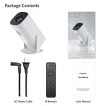 P30 Mini Projector Android 11 WiFi 6 4K 1080P Bluetooth-Compatible 5.0 Home Cinema Projector
