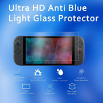 2 stk. skærmbeskyttere til Nintendo Switch, højaluminiums-siliciumglas HD klare anti-ridsefilm med justeringsramme