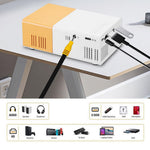 YG300S Mini Portable Projector Wired Phone Mirroring LED Video Projector 24-60 Inch Display for Bedroom Kids Entertainment