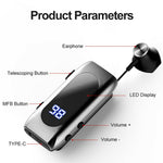 K55 Mono Bluetooth-kompatibelt headset trådløs vibration business clip-on med teleskopkabel semi-in-ear høretelefon