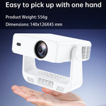 IMC880 Bærbar 4K-projektor WiFi 6 BT 5.0 200 ANSI Lumen Android 14 Miniprojektor, 1+8GB