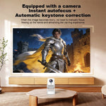 IMC360 LCD Projector 320 ANSI Lumen 1080P WiFi 6 Android 11 1GB+8GB Autofocus Projector for Home Theater, Single Speaker