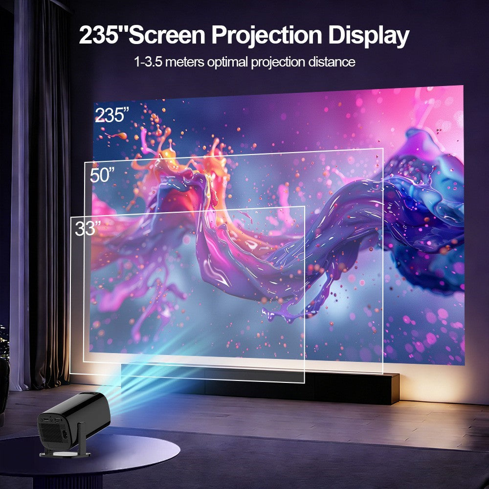 U1 4K Projector with Retro Gaming Console Allwinner H723 Android 14 200 Lumens 36000+ Games Screen Projection Device for Home Theater