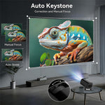 U1 4K Projector with Retro Gaming Console Allwinner H723 Android 14 200 Lumens 36000+ Games Screen Projection Device for Home Theater