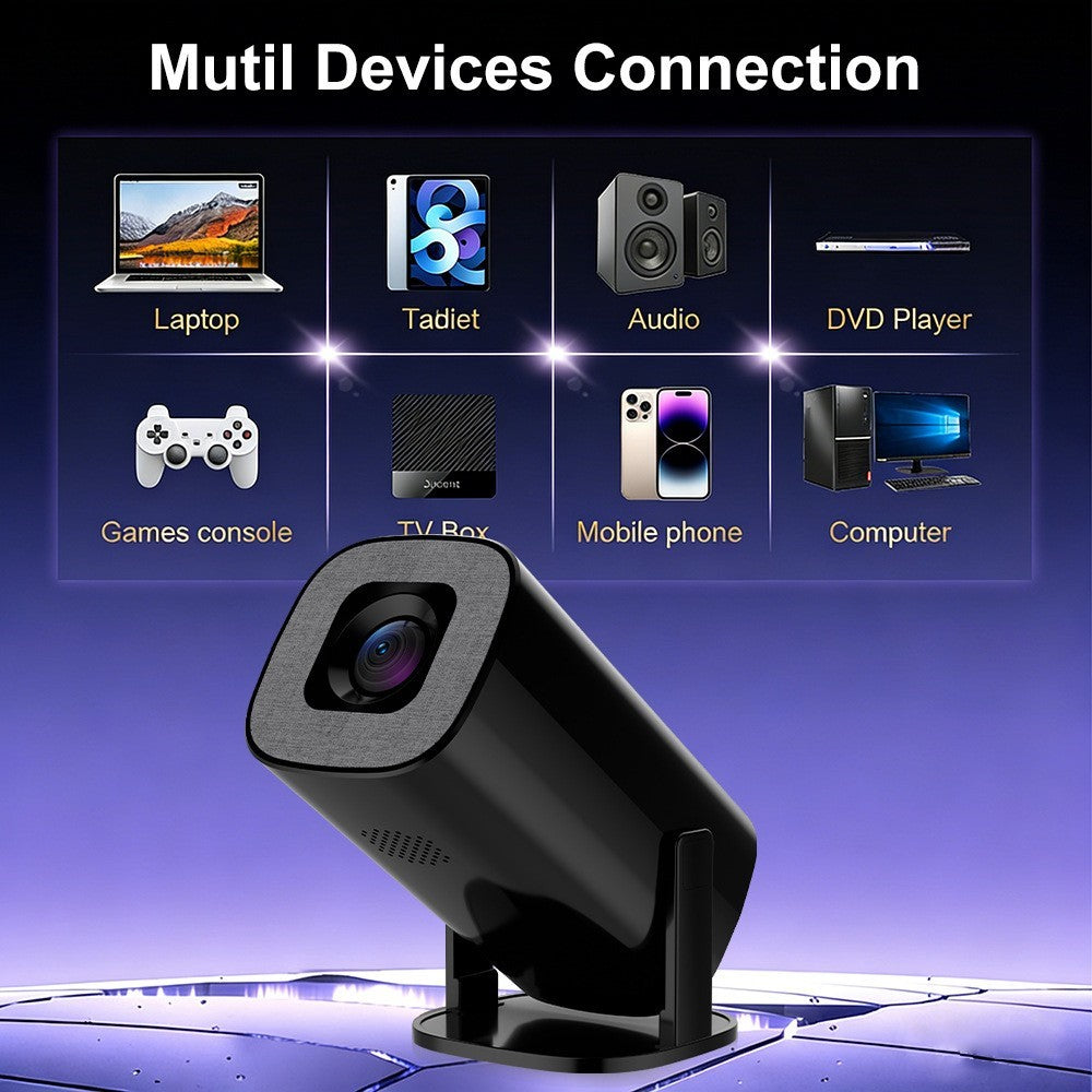U1 4K Projector with Retro Gaming Console Allwinner H723 Android 14 200 Lumens 36000+ Games Screen Projection Device for Home Theater