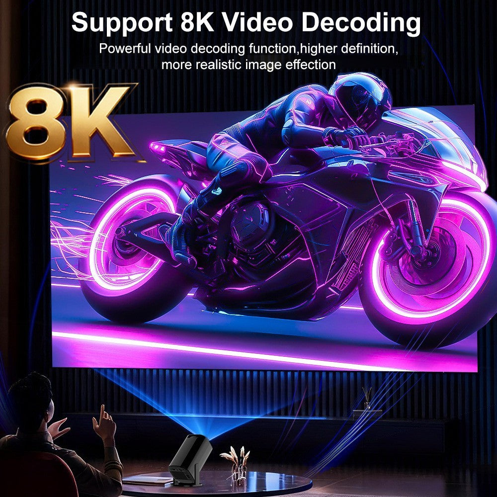 U1 4K Projector with Retro Gaming Console Allwinner H723 Android 14 200 Lumens 36000+ Games Screen Projection Device for Home Theater