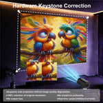 U1 4K Projector with Retro Gaming Console Allwinner H723 Android 14 200 Lumens 36000+ Games Screen Projection Device for Home Theater