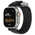 AULUMU C03-armbånd i titanlegering til Apple Watch Ultra 4 3 2 1 49 mm / Serie 12 11 10 46 mm / 9 8 7 45 mm / SE3 SE2 SE 6 5 4 44 mm / 3 2 1 42 mm, magnetisk spænde, hurtig afmontering, mikrofiberarmbånd