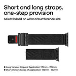 AULUMU C03-armbånd i titanlegering til Apple Watch Ultra 4 3 2 1 49 mm / Serie 12 11 10 46 mm / 9 8 7 45 mm / SE3 SE2 SE 6 5 4 44 mm / 3 2 1 42 mm, magnetisk spænde, hurtig afmontering, mikrofiberarmbånd