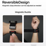 AULUMU C03-armbånd i titanlegering til Apple Watch Ultra 4 3 2 1 49 mm / Serie 12 11 10 46 mm / 9 8 7 45 mm / SE3 SE2 SE 6 5 4 44 mm / 3 2 1 42 mm, magnetisk spænde, hurtig afmontering, mikrofiberarmbånd