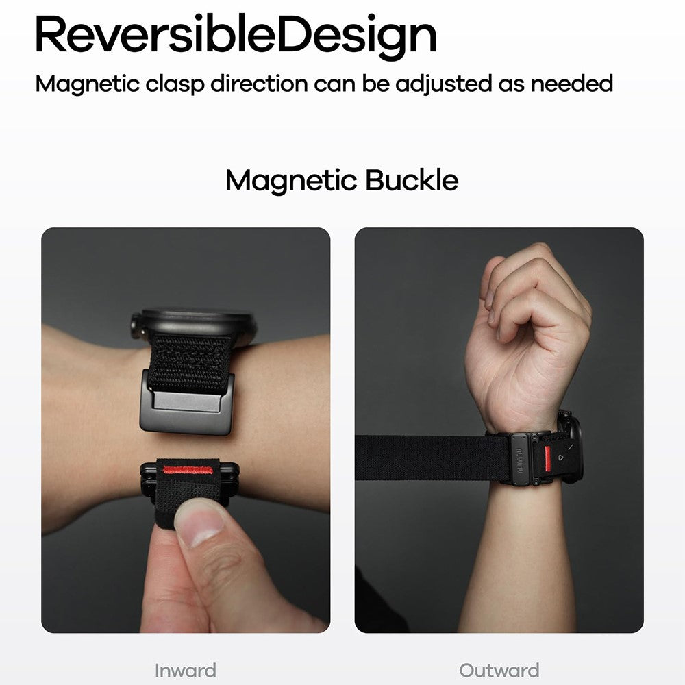 AULUMU C03-armbånd i titanlegering til Apple Watch Ultra 4 3 2 1 49 mm / Serie 12 11 10 46 mm / 9 8 7 45 mm / SE3 SE2 SE 6 5 4 44 mm / 3 2 1 42 mm, magnetisk spænde, hurtig afmontering, mikrofiberarmbånd