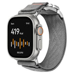 AULUMU C03-armbånd i titanlegering til Apple Watch Ultra 4 3 2 1 49 mm / Serie 12 11 10 46 mm / 9 8 7 45 mm / SE3 SE2 SE 6 5 4 44 mm / 3 2 1 42 mm, magnetisk spænde, hurtig afmontering, mikrofiberarmbånd