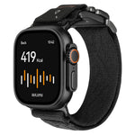 AULUMU C03-armbånd i titanlegering til Apple Watch Ultra 4 3 2 1 49 mm / Serie 12 11 10 46 mm / 9 8 7 45 mm / SE3 SE2 SE 6 5 4 44 mm / 3 2 1 42 mm, magnetisk spænde, hurtig afmontering, mikrofiberarmbånd