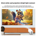 P40 Smart Projector Native 720P HD Portable Mini Projector 5G WiFi Wireless Screen Mirroring Home Theater