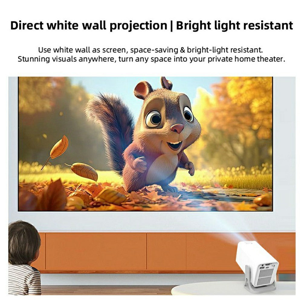 P40 Smart Projector Native 720P HD Portable Mini Projector 5G WiFi Wireless Screen Mirroring Home Theater