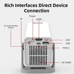 P40 Smart Projector Native 720P HD Portable Mini Projector 5G WiFi Wireless Screen Mirroring Home Theater