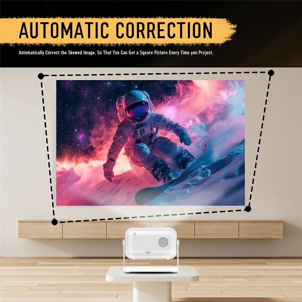 MX10 Miniprojektor 4K 1080P 400 ANSI Lumen Bluetooth-kompatibel WiFi 6 Elektrisk Autofokus Bærbar Projektor til Hjemmebiograf