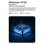 TP360 Mini Smart Projektor Android 14.0 WiFi 6 Bluetooth 5.4 270 Graders Rotation til Hjemmet Udendørs