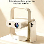 HY370 Portable Mini Projector 720P Android 14 230 ANSI WiFi 6 Bluetooth-compatible 5.0 Home Theater