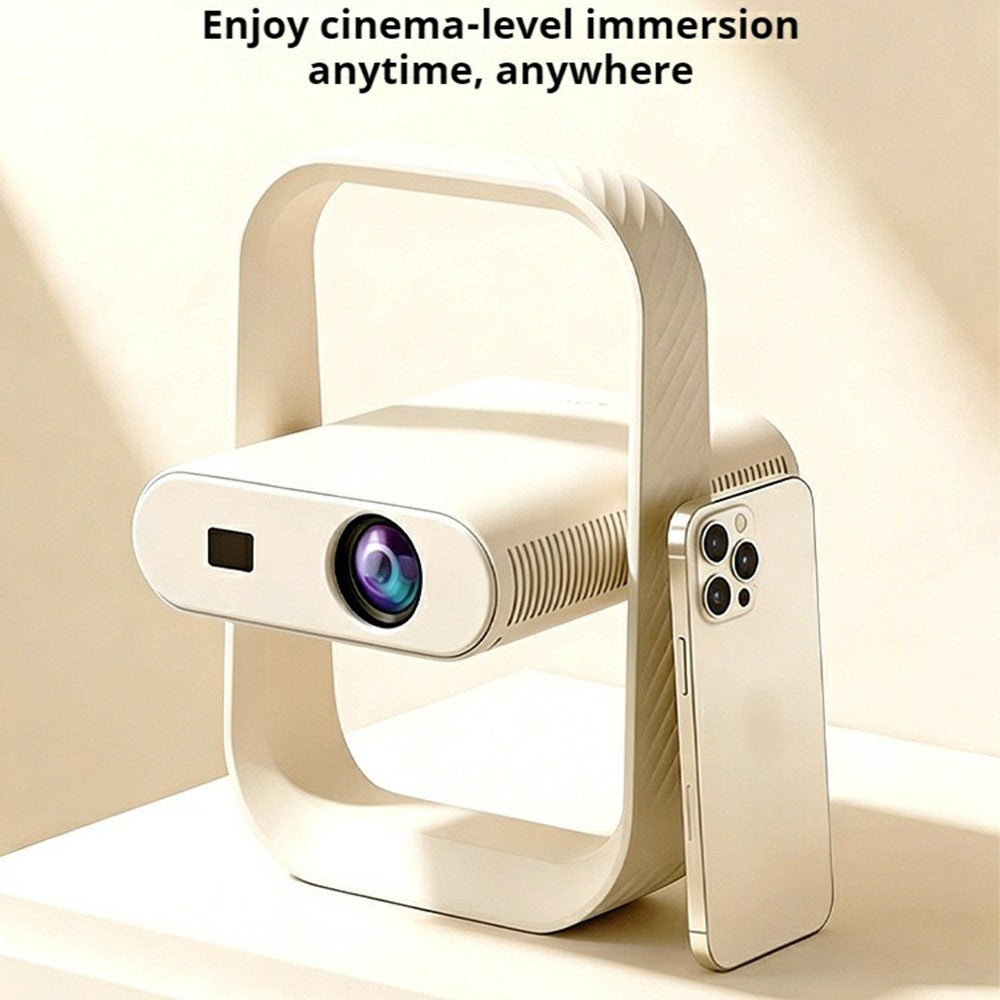HY370 Portable Mini Projector 720P Android 14 230 ANSI WiFi 6 Bluetooth-compatible 5.0 Home Theater