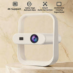 HY370 Portable Mini Projector 720P Android 14 230 ANSI WiFi 6 Bluetooth-compatible 5.0 Home Theater