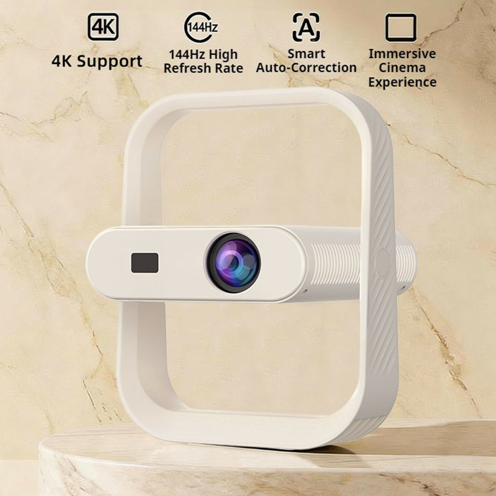 HY370 Portable Mini Projector 720P Android 14 230 ANSI WiFi 6 Bluetooth-compatible 5.0 Home Theater