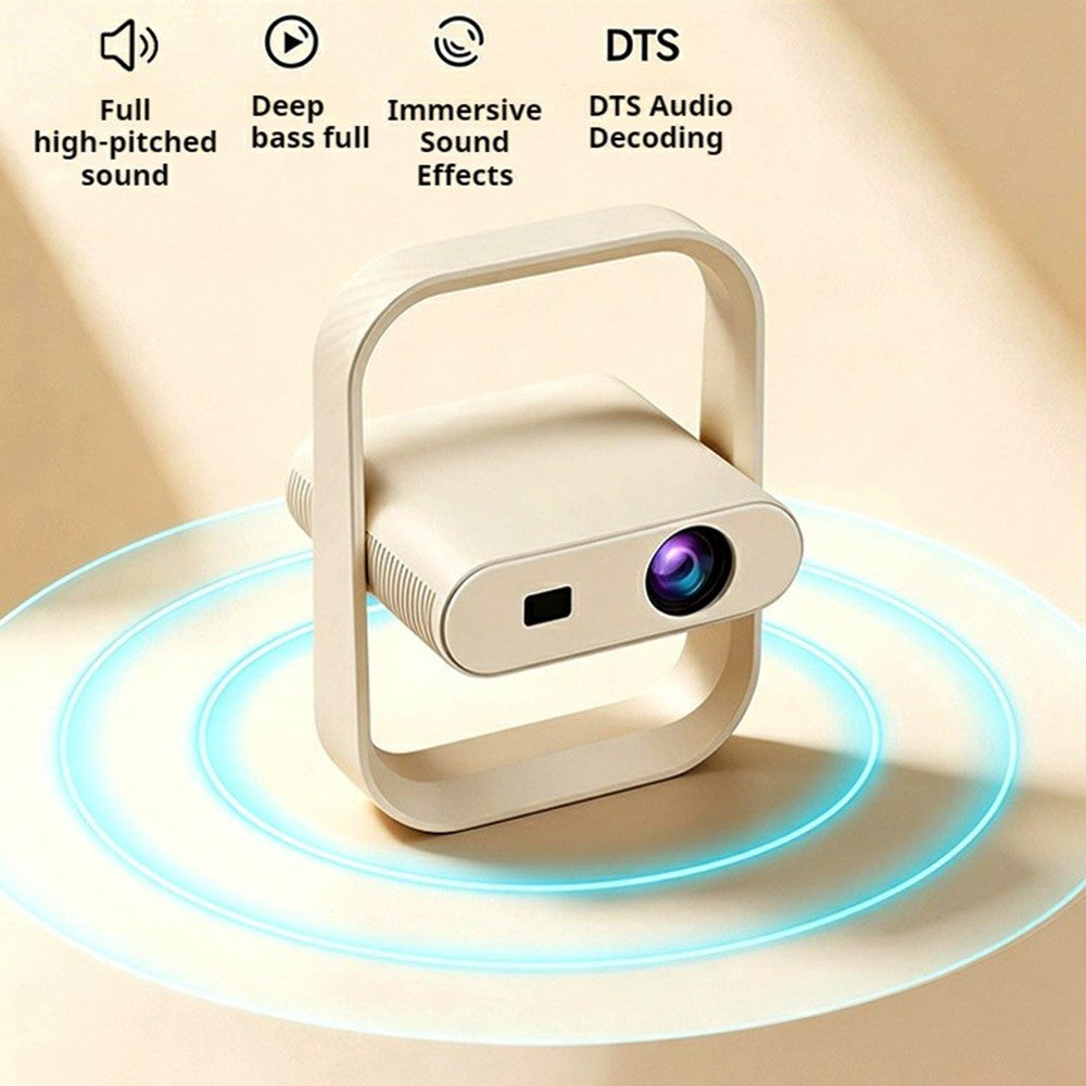 HY370 Portable Mini Projector 720P Android 14 230 ANSI WiFi 6 Bluetooth-compatible 5.0 Home Theater