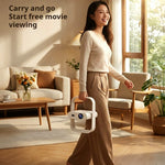 HY370 Portable Mini Projector 720P Android 14 230 ANSI WiFi 6 Bluetooth-compatible 5.0 Home Theater