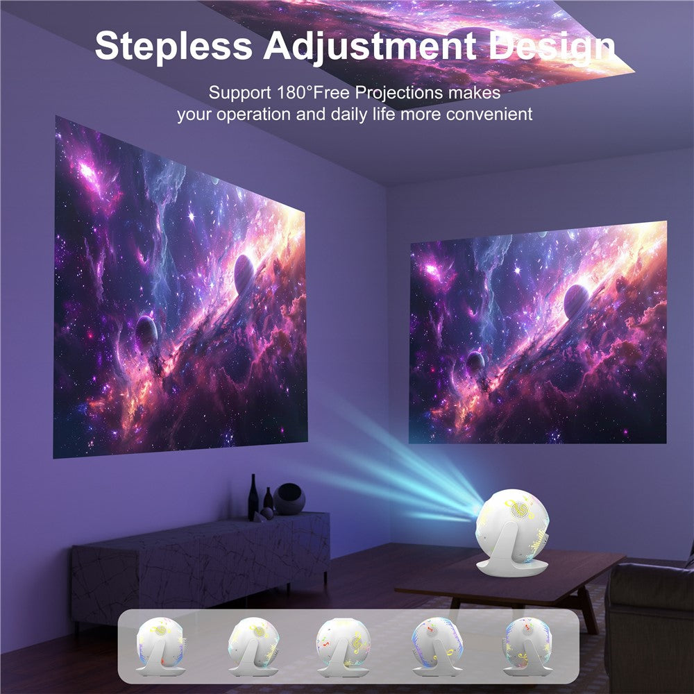 V6 Smart Projector 8K Decoding 200 ANSI Lumens 180° Rotation Android 14 Wi-Fi 6 Karaoke for Home Theater