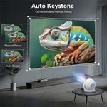 V6 Smart Projector 8K Decoding 200 ANSI Lumens 180° Rotation Android 14 Wi-Fi 6 Karaoke for Home Theater