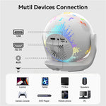 V6 Smart Projector 8K Decoding 200 ANSI Lumens 180° Rotation Android 14 Wi-Fi 6 Karaoke for Home Theater