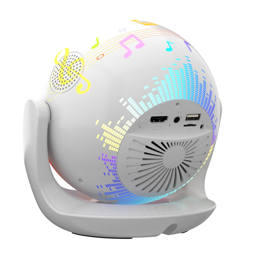V6 Smart Projector 8K Decoding 200 ANSI Lumens 180° Rotation Android 14 Wi-Fi 6 Karaoke for Home Theater