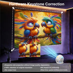 V6 Smart Projector 8K Decoding 200 ANSI Lumens 180° Rotation Android 14 Wi-Fi 6 Karaoke for Home Theater
