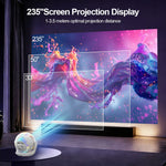V6 Smart Projector 8K Decoding 200 ANSI Lumens 180° Rotation Android 14 Wi-Fi 6 Karaoke for Home Theater