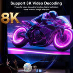 V6 Smart Projector 8K Decoding 200 ANSI Lumens 180° Rotation Android 14 Wi-Fi 6 Karaoke for Home Theater